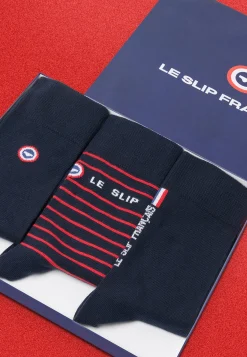 Le slip français Coffrets Cadeaux|Pack De Chaussettes<Les Chaussettes des Français-Coffret de 3 paires de Chaussettes des Français Bleu