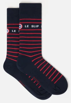 Le slip français Coffrets Cadeaux|Pack De Chaussettes<Les Chaussettes des Français-Coffret de 3 paires de Chaussettes des Français Bleu