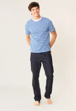 Le slip français Hauts<Marinière mixte en coton-Marlow Mariniere Acier Blanc