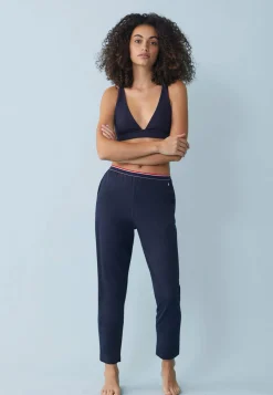 Le slip français Pyjamas|Broderie 🪡<Pantalon de pyjama en coton-Chouchou Marine Bleu