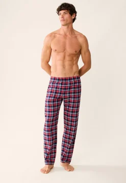 Le slip français Collection Cadeaux|Bas De Pyjamas<Pantalon de pyjama en flanelle-Timothe Tartan Bleu