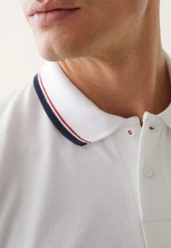Le slip français Hauts|Broderie 🪡<Polo en piqué de coton-Polo Blanc