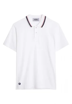Le slip français Hauts|Broderie 🪡<Polo en piqué de coton-Polo Blanc