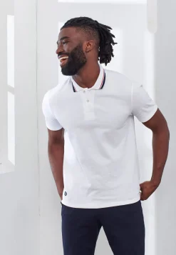 Le slip français Hauts<Polo en piqué de coton-Polo Blanc