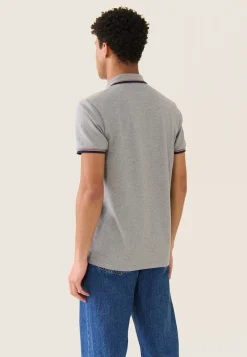 Le slip français Hauts<Polo en piqué de coton-Repolo Chiné Gris