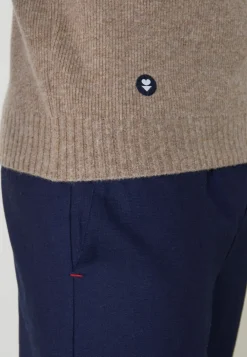 Le slip français Pulls|Hauts<Pull en laine française-Ludo Naturel Marron