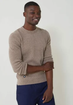 Le slip français Pulls|Hauts<Pull en laine française-Ludo Naturel Marron