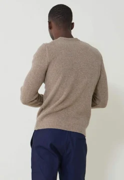 Le slip français Pulls|Hauts<Pull en laine française-Ludo Naturel Marron