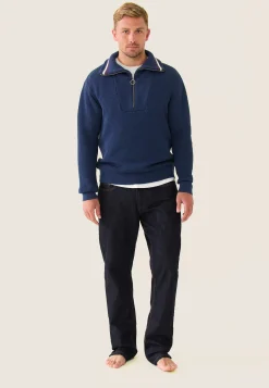 Le slip français Hauts<Pull Homme Camionneur-Marcos Acier Bleu