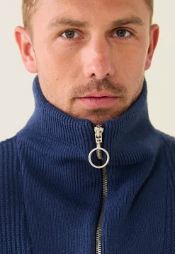 Le slip français Hauts<Pull Homme Camionneur-Marcos Acier Bleu