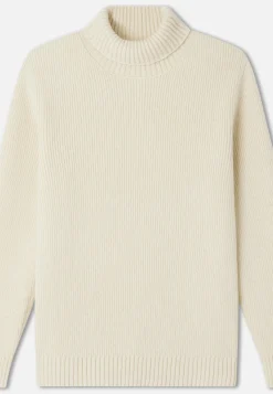 Le slip français Pulls|Hauts<Pull Homme en laine Française-Philippe Ecru Blanc