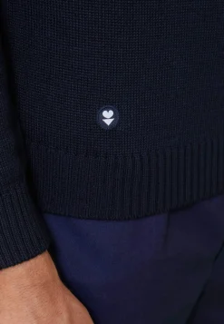 Le slip français Pulls|Hauts<Pull homme en laine mélangée-Tilio Marine / Ecru Blanc