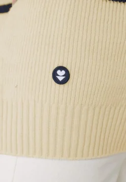 Le slip français Pulls|Hauts<Pull mixte en laine française-Lude Marinière Ecru Marine Blanc