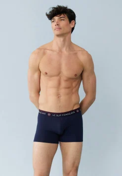 Le slip français Packs De Boxers|Packs Sous-Vêtements<Quatro de boxers en coton-Pack Quatro Boxer Redoutable Marine Noir Jean Gris Chiné Bleu