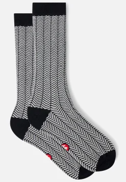 Le slip français Chaussettes En Coton|Chaussettes En Coton<Quatro de chaussettes mi-hautes en coton-Lucas Quatro Bleu