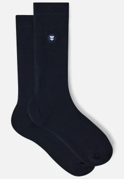 Le slip français Chaussettes En Coton|Chaussettes En Coton<Quatro de chaussettes mi-hautes en coton-Lucas Quatro Bleu