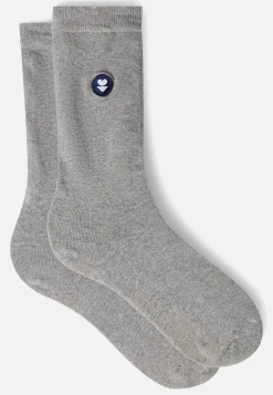 Le slip français Chaussettes En Coton|Chaussettes En Coton<Quatro de chaussettes mi-hautes en coton-Lucas Quatro Bleu