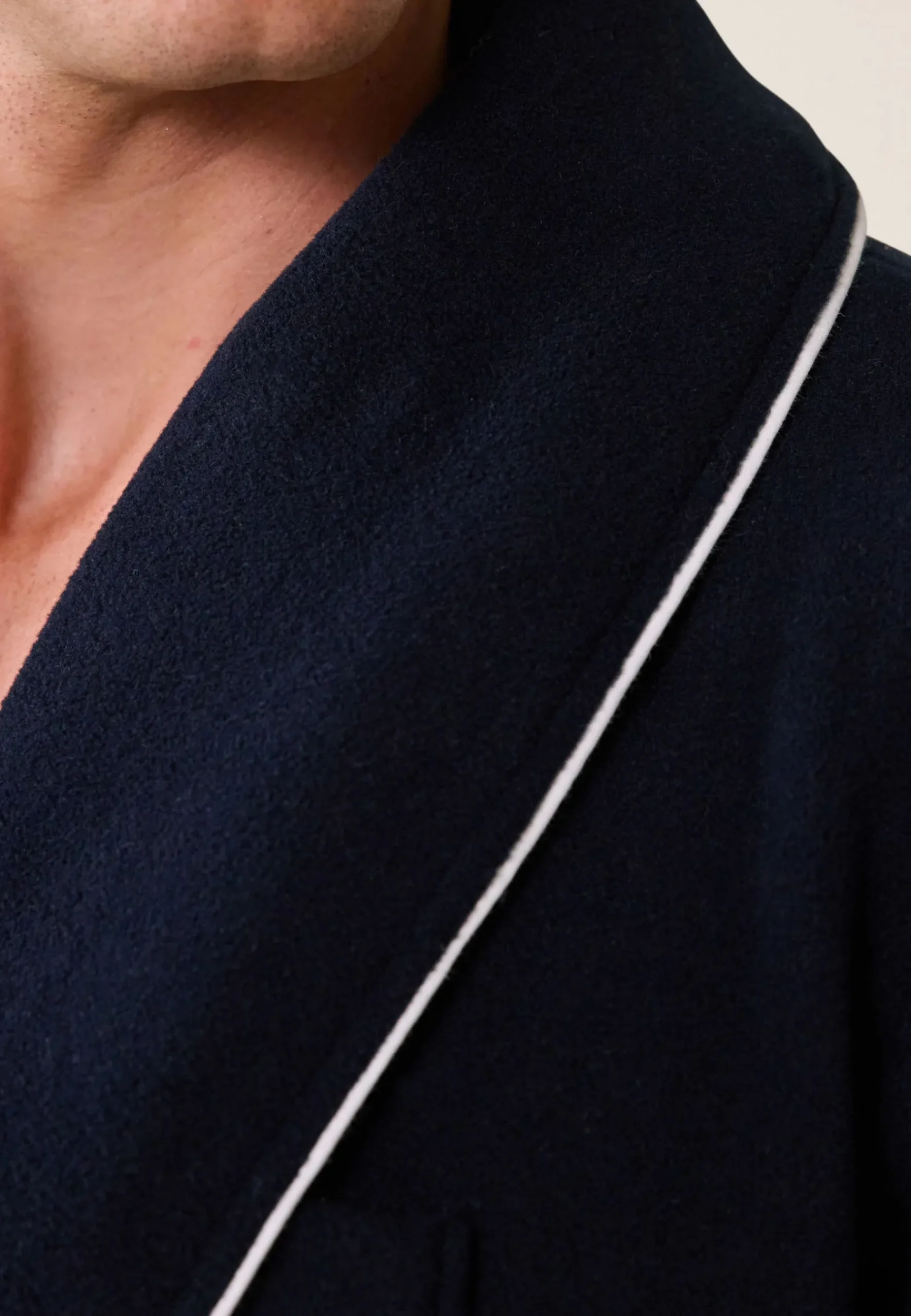 Le slip français Hauts De Pyjamas|Hauts De Pyjamas<Robe de chambre col châle-Devy Marine Bleu