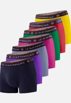 Le slip français Collection Cadeaux|Packs De Boxers<Sept boxers en coton-Pack Semainier Boxer Redoutable Marine Velours Jean Betterave Epicéa Rouge Cire Bleu