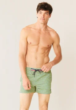 Le slip français Shorts De Bain<Short de bain court-Liamone Chevron Tricolor Jaune