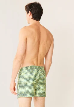 Le slip français Shorts De Bain<Short de bain court-Liamone Chevron Tricolor Jaune