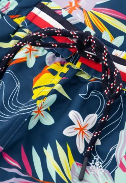 Le slip français Shorts De Bain<Short de bain court-Liamone Fleurs Bleu