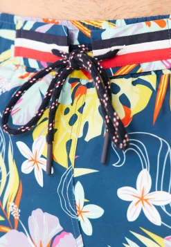 Le slip français Shorts De Bain<Short de bain court-Liamone Fleurs Bleu