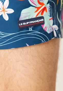 Le slip français Shorts De Bain<Short de bain court-Liamone Fleurs Bleu