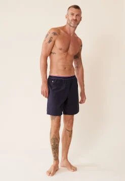 Le slip français Bas De Pyjamas|Bas De Pyjamas<Short de pyjama en coton-Orlando Marine Bleu