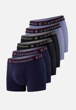 Le slip français Collection Cadeaux|Packs De Boxers<Six Pack boxers en coton-Pack 6 Boxer Redoutable Marine Noir Jean Bleu