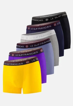 Le slip français Packs De Boxers|Packs Sous-Vêtements<Six Pack boxers en coton-Pack 6 Boxer Redoutable Velours Cire Marine Noir jean Gris chiné Bleu