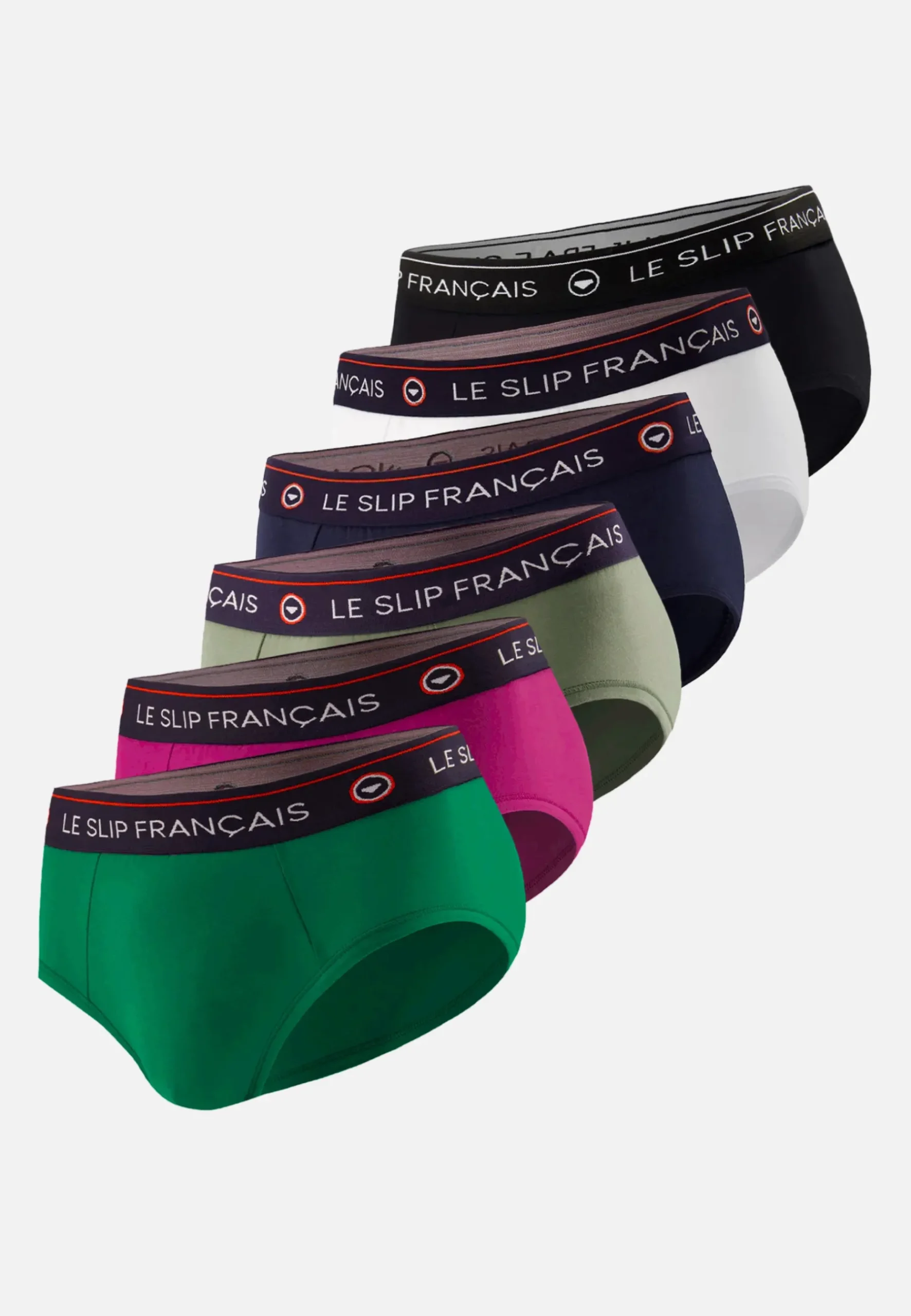 Le slip français Packs De Slips|Packs Sous-Vêtements<Six pack slips en Coton-Pack 6 Slip Intrépide Epicea Betterave Veronese Marine Blanc Noir Bleu