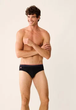 Le slip français Broderie 🪡|Slips<Slip échancré en coton-Jeff Noir