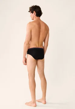 Le slip français Broderie 🪡|Slips<Slip échancré en coton-Jeff Noir