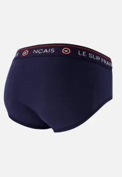 Le slip français Slips|Slips<Slip en coton Brodé Révolution-Intrépide Marine Bleu