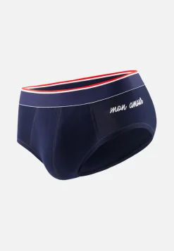 Le slip français Slips|Slips<Slip en coton brodé-Terrible Amour Bleu