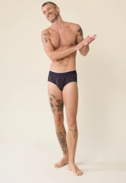 Le slip français Slips|Slips<Slip en coton-Terrible imprimé Jour J Bleu