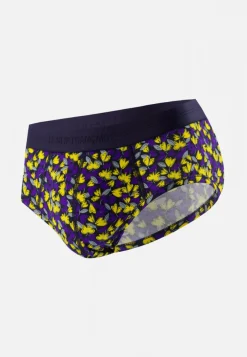 Le slip français Slips|Slips<Slip en coton-Terrible Imprimé Poppy Velours Cire Jaune