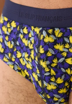 Le slip français Slips|Slips<Slip en coton-Terrible Imprimé Poppy Velours Cire Jaune