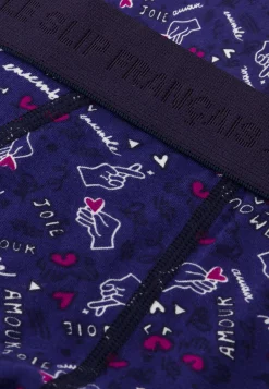 Le slip français Slips|Slips<Slip en coton-Terrible Imprimé Gufi Acier Betterave Bleu