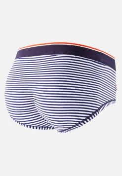 Le slip français Slips|Slips<Slip en coton-Terrible Marinière Blanc