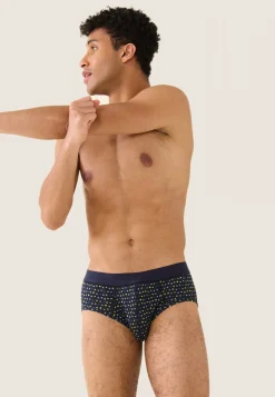 Le slip français Slips|Slips<Slip en coton-Terrible Petits Carrés Marine Cire Noir