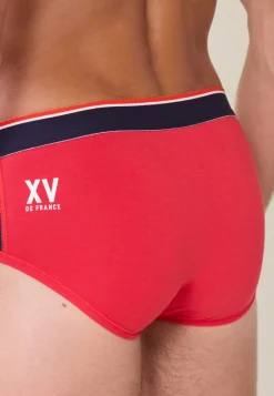 Le slip français Slips|Slips<Slip en coton-Terrible Bleu Marine XV de France Rouge
