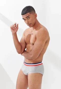 Le slip français Slips|Slips<Slip uni en coton-Le Terrible Gris