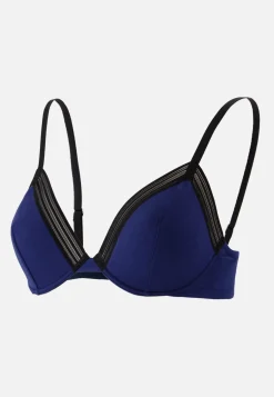 Le slip français Soutiens-Gorge<Soutien-gorge triangle armaturé en modal-La Mélusine Indigo Noir Bleu