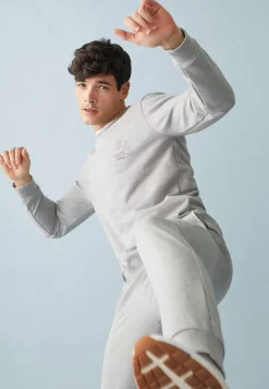 Le slip français Hauts<Sweat col rond en molleton-Ben-F Chiné Gris