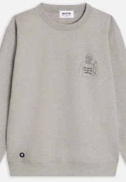 Le slip français Hauts<Sweat col rond en molleton-Ben-F Chiné Gris