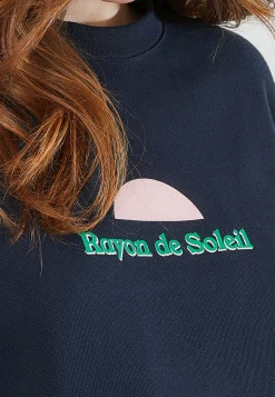 Le slip français Hauts<Sweat en molleton col rond-Ben-F Marine Rayon de Soleil Bleu