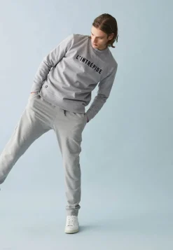 Le slip français Hauts<Sweat-shirt en molleton gratté-Barthe Chiné Gris