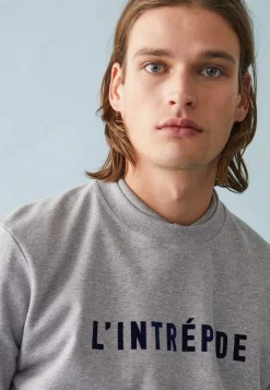 Le slip français Hauts<Sweat-shirt en molleton gratté-Barthe Chiné Gris